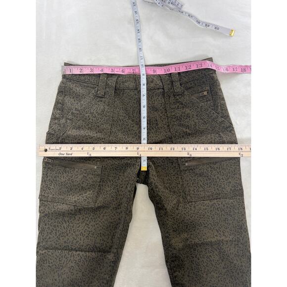 Joie Parke Skinny Jeans Utility Cargo Zip Pocket Moto Pant Green 27 Capsule - Picture 7 of 8
